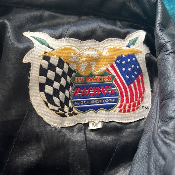 Jeff Hamilton -Bill Elliott NASCAR Winston Cup Series Dodge Leather Jacket - Picture 10 of 11